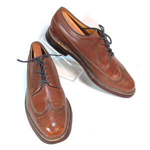 Florsheim Imperial 97625 Wingtip Shoes Caramel Brown Long Wing Men's Size 9 D